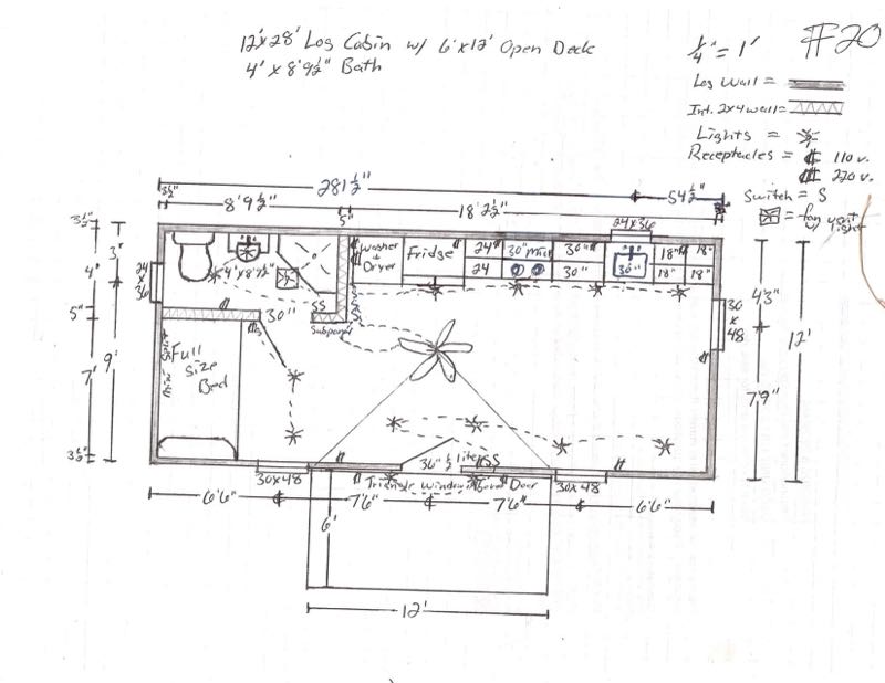 12x28 Dogwood Cabin Plans